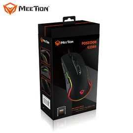 MeeTion POSEIDON G3360 High 12000 DPI Pro Marco Optical Wired Light Wire کابل موس بازی الکترونیکی Gamer Mouse